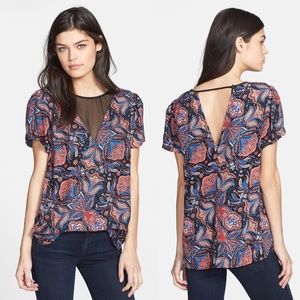 New! Ella Moss Lora Paisley Print Top